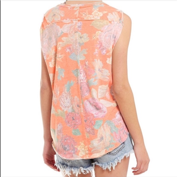 Free People Gardenia Hi Low Tee - Picture 2 of 6